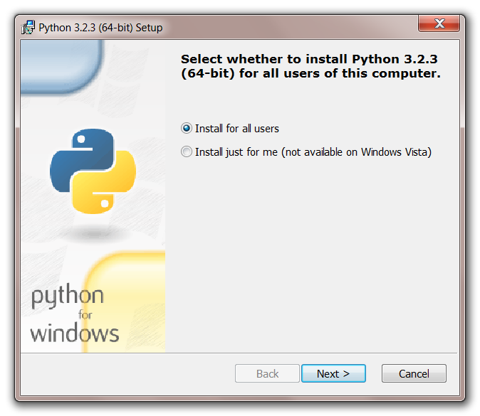 windows 7 how to install python
